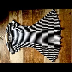 BDG black and white fit and flare dress